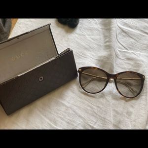 Gucci Cat-eye Sunglasses with metal bamboo temples